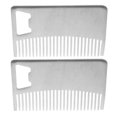 thumbnail image 3 of Stainless Steel Hair Grooming Comb For Men With Bottle Opener Anti Static Feature Silver Color 8 50X5 00X0 20CM 2Pcs, 3 of 5