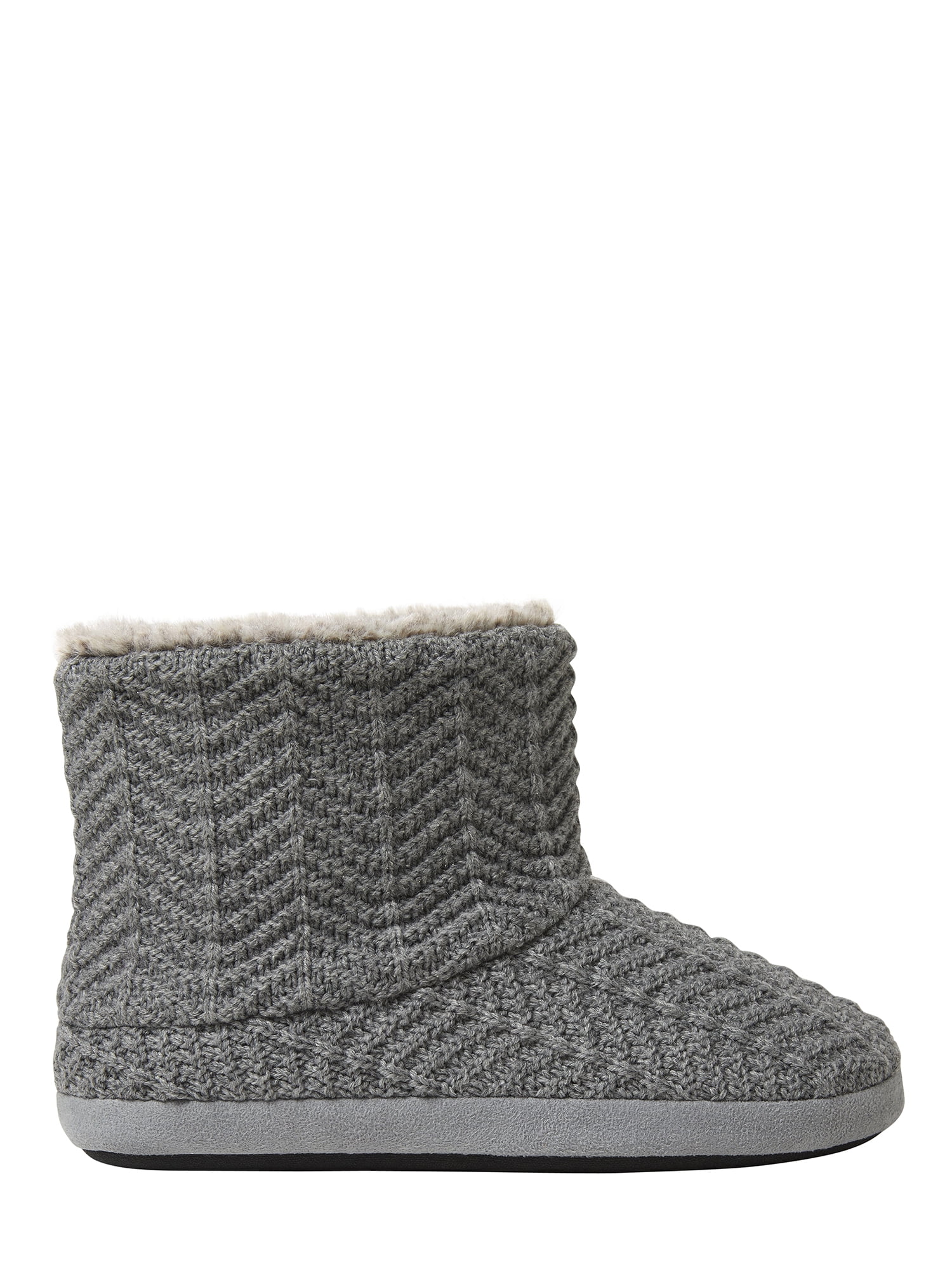 dearfoams cable knit bootie slippers