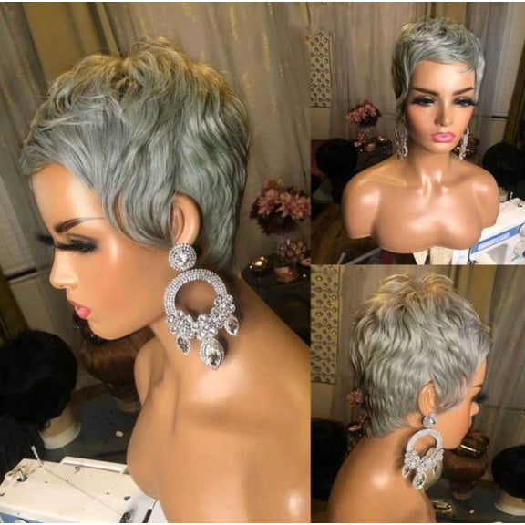 Short Pixie Cut Hair Wig Short Hairstyles Synthetic Wigs for Women Short Hair Wigs for Wome Replacement Wigs A7