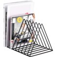 thumbnail image 1 of Record Rack,Magazine Holder,Newspapers HolderLetters Storage,Desktop File Sorter Organizer Triangle Bookshelf Decor Home Office,P, 1 of 5
