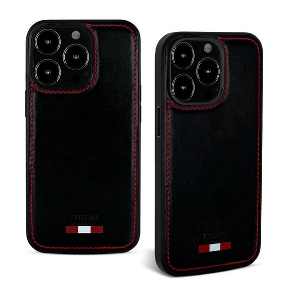 Allytech Slim Case for iPhone 11, Lightweight Business Vegan PU Leather Elegant TPU Edge Soft Anti-Slip Scratch Resistant Hard PC Back Cover for iPhone 11 (2019) 6.1", Black