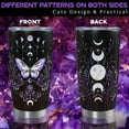 thumbnail image 3 of Gothic Butterfly Tumbler 20oz, Stainless Steel Vacuum Insulated Travel Mug with Lid & Straw, Moon Phase Witch Cup for Coffee & Water, Black Purple Goth Halloween Witchy Gifts for Women, 3 of 6