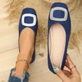 thumbnail image 3 of FRSASU Womens Soft Ballet Flats Square Toe Sparkly Beads Comfortable Slip On Ballerina Dress Flat Shoes Blue, 3 of 9
