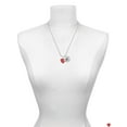 thumbnail image 3 of Delight Jewelry Acrylic Red "Dream On / Bite Me" Heart Silvertone Script Initial Disc - & - Charm Necklace, 20"+3", 3 of 4