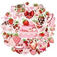 thumbnail image 2 of 35pcs Sweet Strawberry Stickers Dessert Stickers Cute Stickers for Laptops Suitcase Guitar, 2 of 9