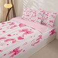 thumbnail image 3 of Manfei Pink Girly Bowtie Zipper Twin Comforter Sets with Fitted Sheet and 2 Pillowcases,3D Cartoon Unicorn Zipper Bedding Set,Pink Reversible,4-Piece, 3 of 7