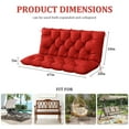 thumbnail image 6 of Kimunuk Outdoor Porch Swing Cushion, 47" X 40" X 5" Waterproof Bench Chair Replacement Cushion with 6 Ties for Patio, Red, 6 of 7