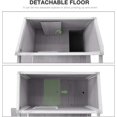 thumbnail image 6 of Cat House Outdoor Indoor Feral Cat Shelter Wooden Kitty House with Stairs, Balcony＆Weatherproof Roof, 6 of 11
