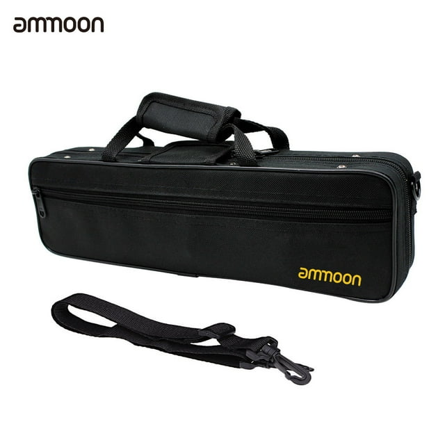 ammoon Valise à Flûte 16 Trous Sac à Dos Boîte Résistante à l'Eau Rembourrage en Mousse 600D avec Bandoulière Réglable