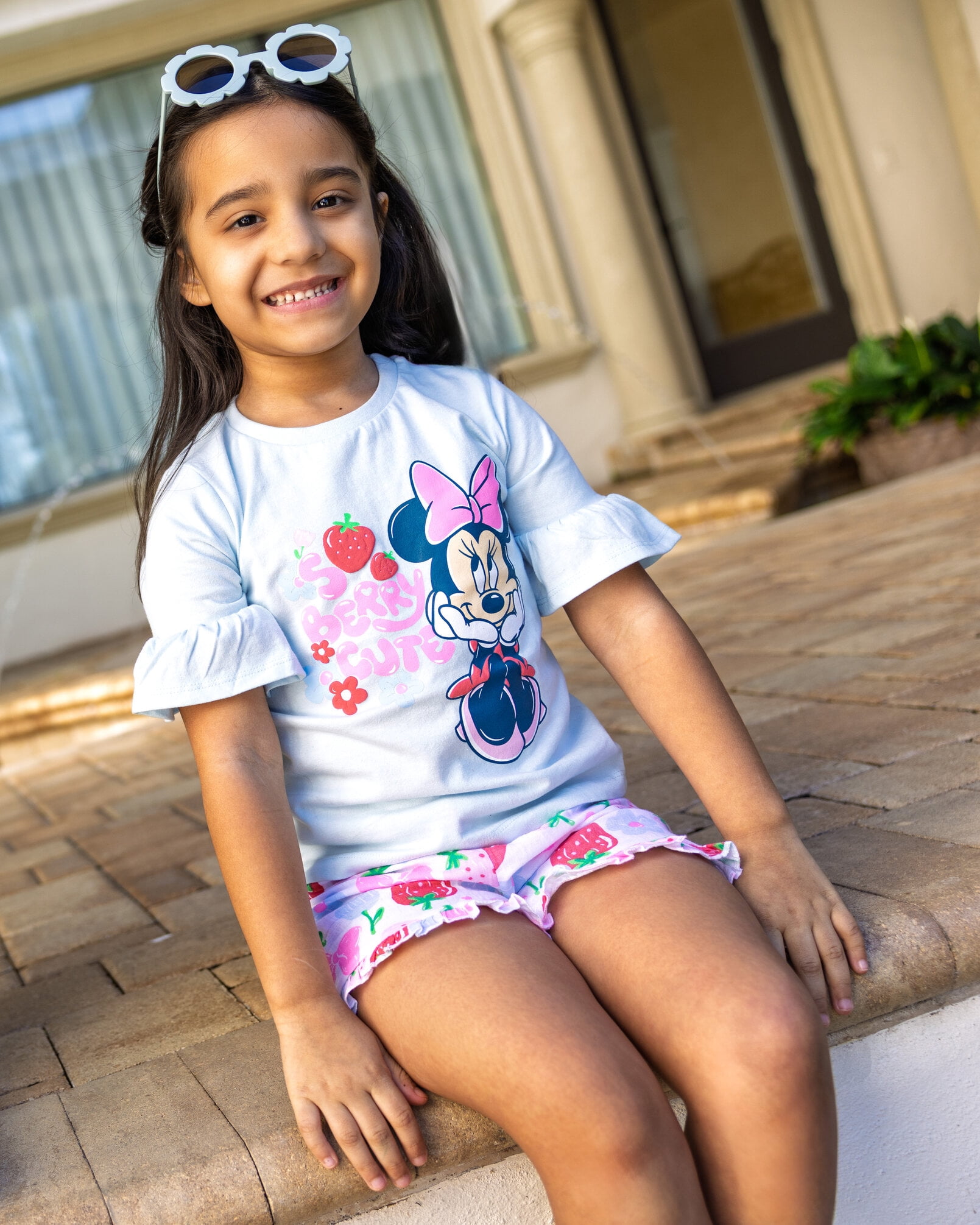 Disney Minnie Mouse T-Shirt and Gauze Shorts Outfit Set Toddler to Big Kid
