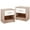 Oak, White, variant on Gymax 2 PCS Nightstand w/ Drawer Side Table w/ Slide-out Drawer Open Storage Shelf Light Gray & White