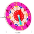 thumbnail image 3 of Pink Pink Children'S Wooden Digital Clock Learning Toy, Time Teaching Educational Puzzle With Numbers, 3 of 5