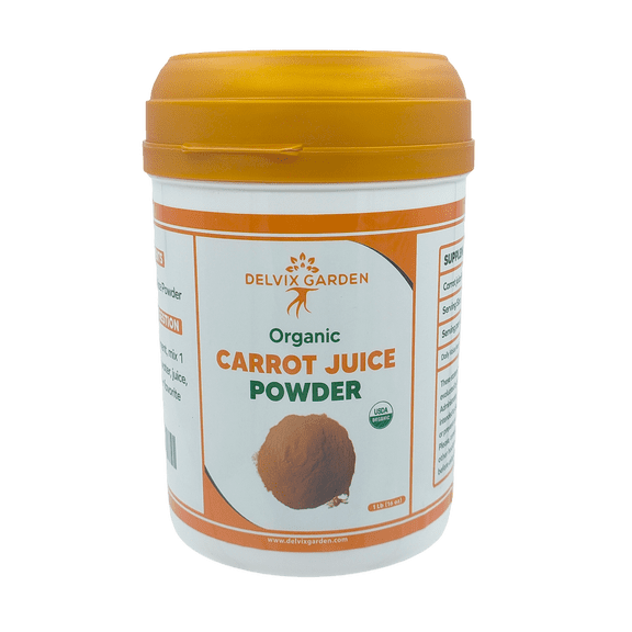 Carrot Juice Powder 16 oz (1 lb), Raw and Pure Freeze-dried Carrot Juice Powder for Drinks, Smoothies, Cakes…