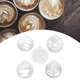 thumbnail image 4 of Plantillas leche de material acero inoxidable, 5 uds., plantillas de Barista antioxidantes para cocina , hornear, cupcakes, pasteles, Gloria Plantillas de café con leche, 4 of 9