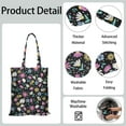 thumbnail image 5 of Vintage Daisy Print Reusable Grocery Tote Bag – Large Canvas Shopping Bag with Boho Floral Watercolor Design, Eco-Friendly & Heavy-Duty Market Tote for Women, Farmers Market, Beach, Spring & Summer, 5 of 6