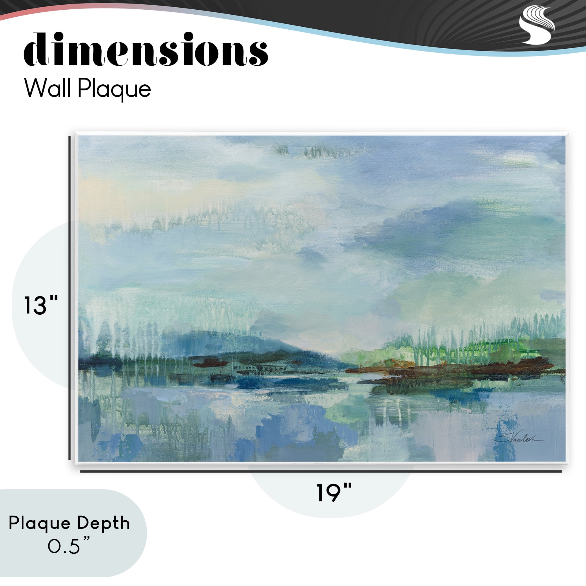 Stupell Industries Rain Over The Lagoon Wall Plaque Art, design by Silvia Vassileva