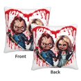 thumbnail image 3 of Fundas de almohada de terciopelo de la novia de Chucky, fundas de almohada decorativas suaves y acogedoras con cremallera oculta para dormitorio, sofá, sillón, funda de almohada de terciopelo, 3 of 8