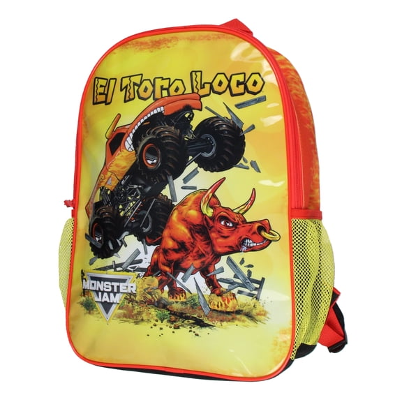 Monster Jam El Toro Loco Travel School Single Compartment Backpack For Daily Use 16"
