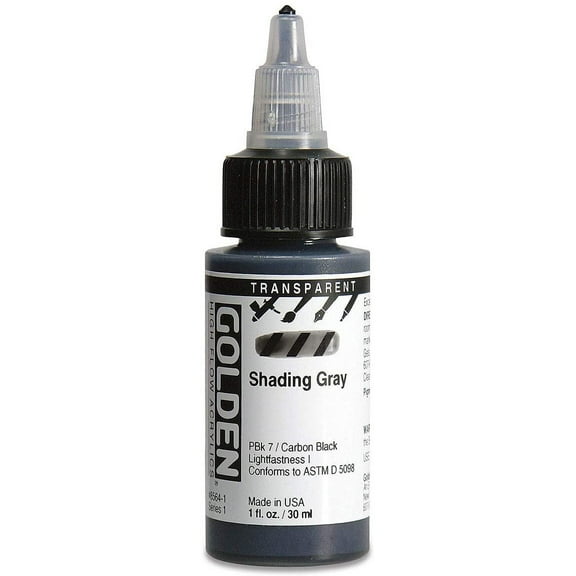 Golden High Flow Acrylics - Transparent Shading Gray, 1 oz