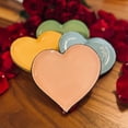 thumbnail image 3 of Ceramic Heart-Shaped Rainbow Plates Set 5.25 Inch Assorted Colors, 3 of 4
