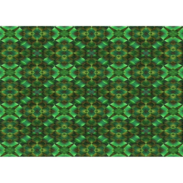 Ahgly Tapis Rectangulaire Lavable en Machine Intérieur Transitionnel Vert Forêt Foncé, 4 Pieds x 6 Pieds