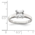 thumbnail image 3 of Sterling Silver Rhodium-plated CZ Ring, 3 of 6