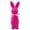 Pink, variant on YingYouFu Flocked Easter Bunny Figurines,Standing Rabbit with Bow for Indoor Outdoor Home Garden and Yard Decor, Spring Holiday Decoration