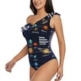 thumbnail image 2 of Haiem Solar System Women's One Piece Swimsuits Tummy Control One Shoulder Bathing Suits Ruffle Swimwear-Large, 2 of 8