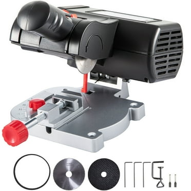 BENTISM Mini Miter Cut-off Chop Saw, Two 2-5/16" Blade of Steel and Resin with 1/2" Cutting Depth, 0~45° Benchtop Miter Saw for Copper, Aluminum, Wood, Zinc in Hobby Craft