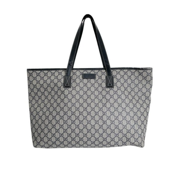 Pre-Owned Gucci GG Supreme Tote Bag 211120 Gray (Fair)