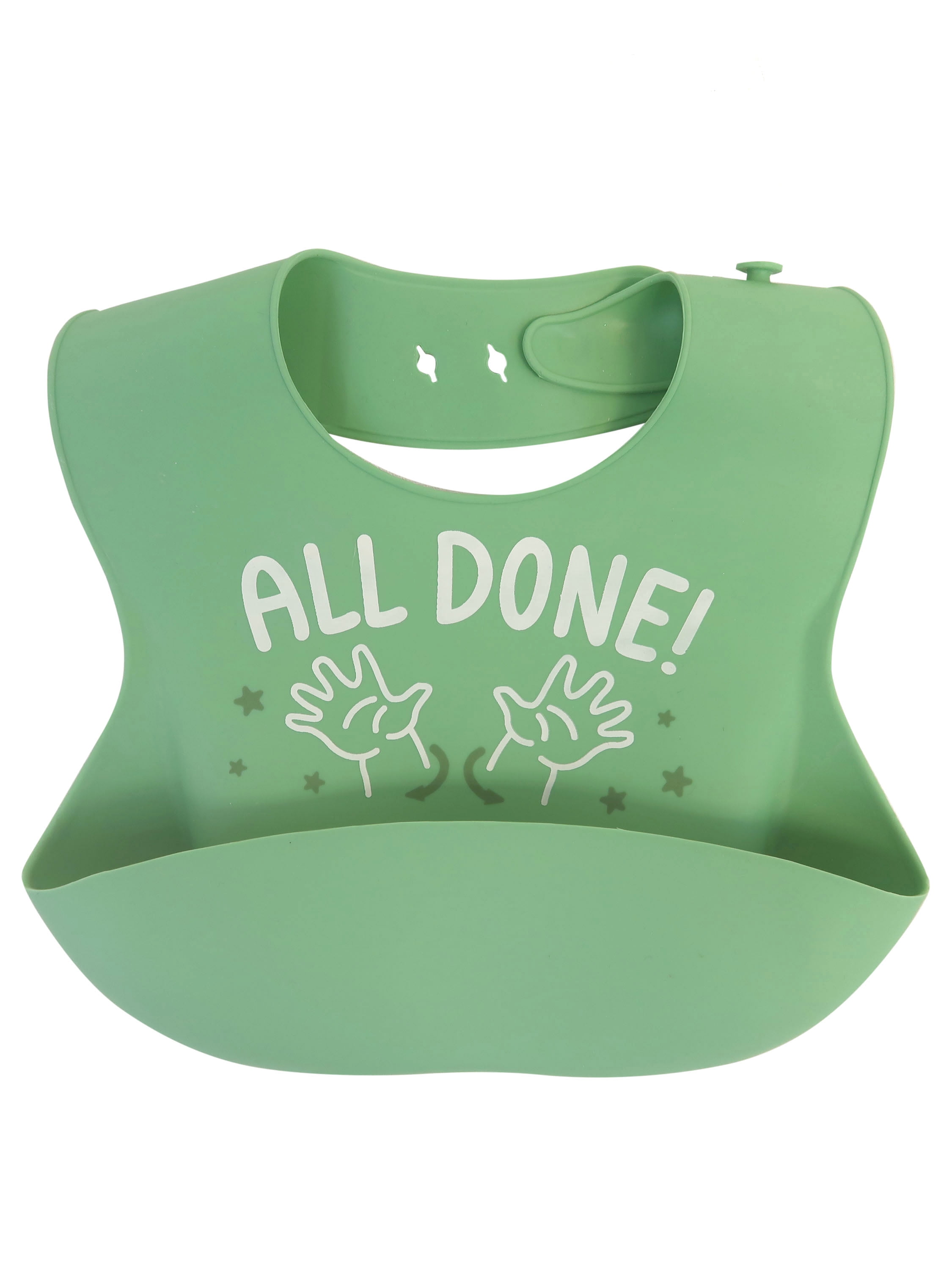 Neat Solutions Silicone "All Done" Saying Infant Unisex Scoop Bib