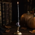 thumbnail image 5 of Witch Hat Taper Candles, 7.9" Halloween Witch Hat Candles Set of 2, Black Taper Flickering Candles, Halloween Decoration for Dinner Party Holiday Decor(2Pcs), 5 of 8