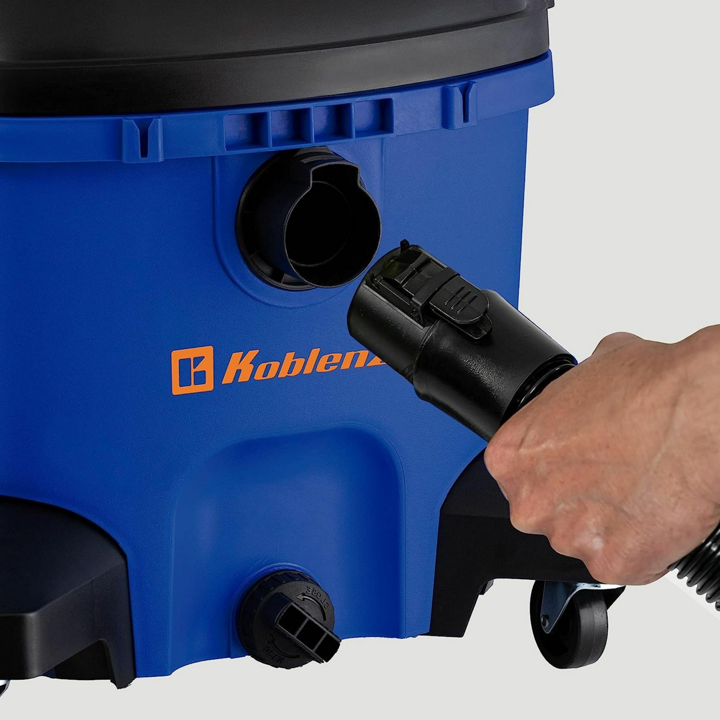 KOBLENZ Wet Dry Blow Vacuum 12 Gallon, 5.5 Peak HP 2-1/2 In x 7 Ft Locking Hose, 3 in 1 shop vac with 5 Year Warranty (WD-12 L4)
