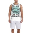 thumbnail image 4 of Easygdp Not All Who Wander Are Lost1 Men's Mesh Basketball Jersey Quick Drying Sleeveless Shirts Fitted Muscle Tank Tops Sport Round Neck T-Shirt - XX-Large, 4 of 9