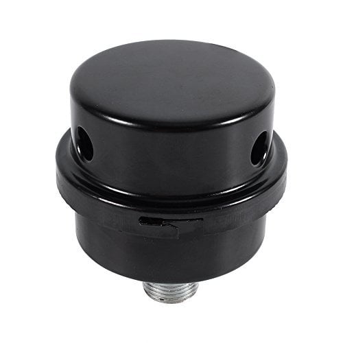 Air Compressor Muffler, 3/8 inch Thread Connector Air Compressor Muffler Filter (3/8" 16MM) Black