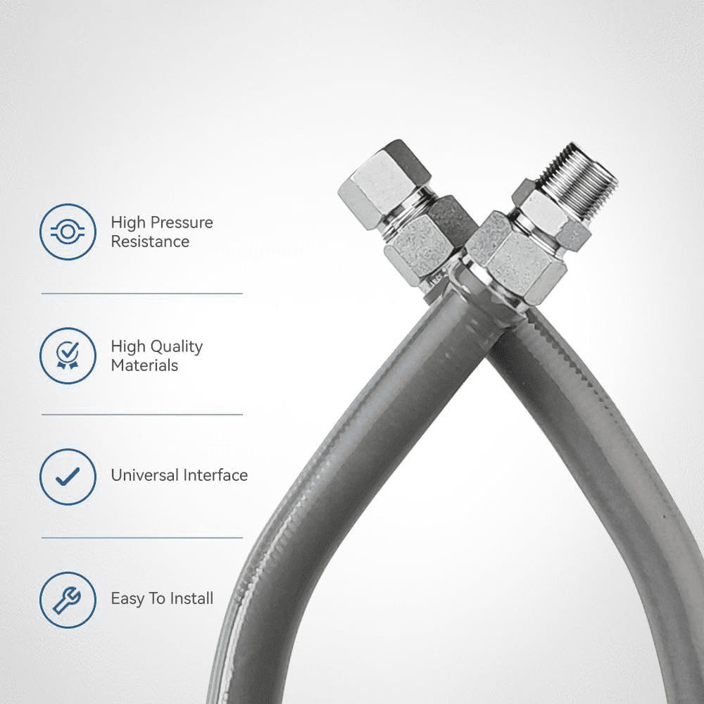 Krydros  18" Gray 3/4 MIP x 3/4 FIP Pvc-Coated Gas Line Connector