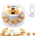thumbnail image 1 of Incubadora automática de huevos para 12 huevos de gallina con pantalla de temperatura, control de humedad, giro automático y relleno de agua - ideal para la eclosión en casa, granja y aulas, 1 of 9
