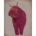 thumbnail image 2 of Fab Funky 20x24 Gold Ornate Wood Framed with Double Matting Museum Art Print Titled - Highland Cow 4, Pink, Full, 2 of 4