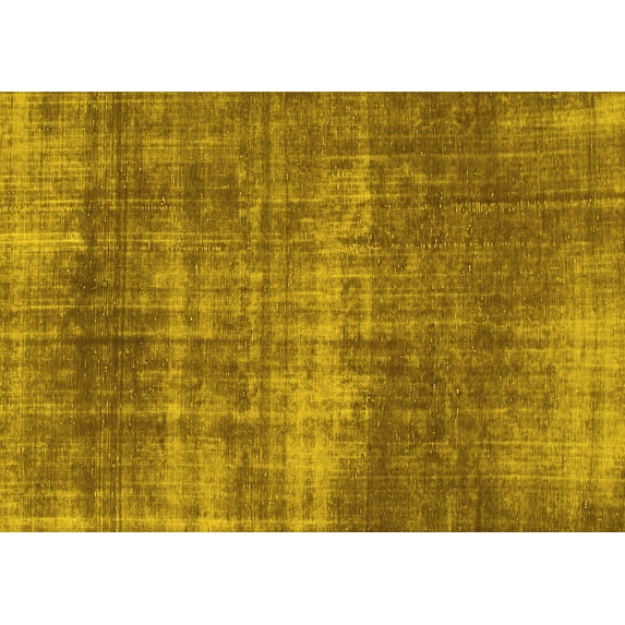 Ahgly Company Machine Washable Indoor Rectangle Abstract Yellow Modern Area Rugs, 5' x 8'