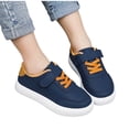 thumbnail image 3 of Girl's Hook-and-Loop Casual Sneakers Low Top Flat Walking School Board Shoes for Playground Outdoor, 3 of 6