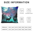 thumbnail image 5 of Orinice Deer Woods Full Moon Graphic Decorative Cushion Throw Pillow Cover 1PC for Home Couch Living Room Bed Sofa 18x18in, 5 of 5