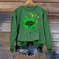 thumbnail image 5 of St. Patrick's Day Sweatshirt for Women Decorative Shamrock Heart Shape Graphic Crewneck Long Sleeve Loose Fit Soft Novelty Festive Holiday Pullover Top, 5 of 7