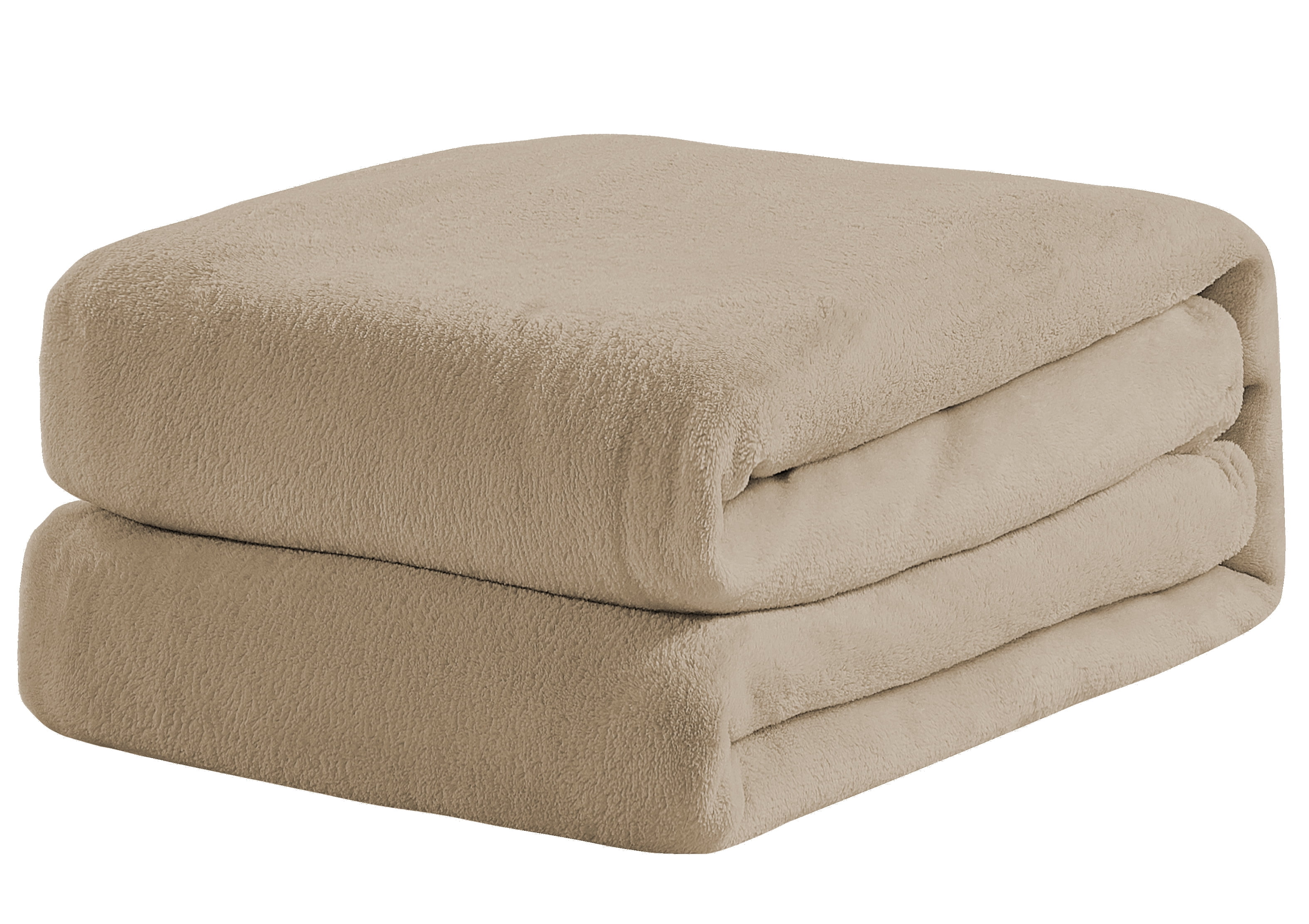 Velvet Plush Blanket Taupe Full/Queen 86x86