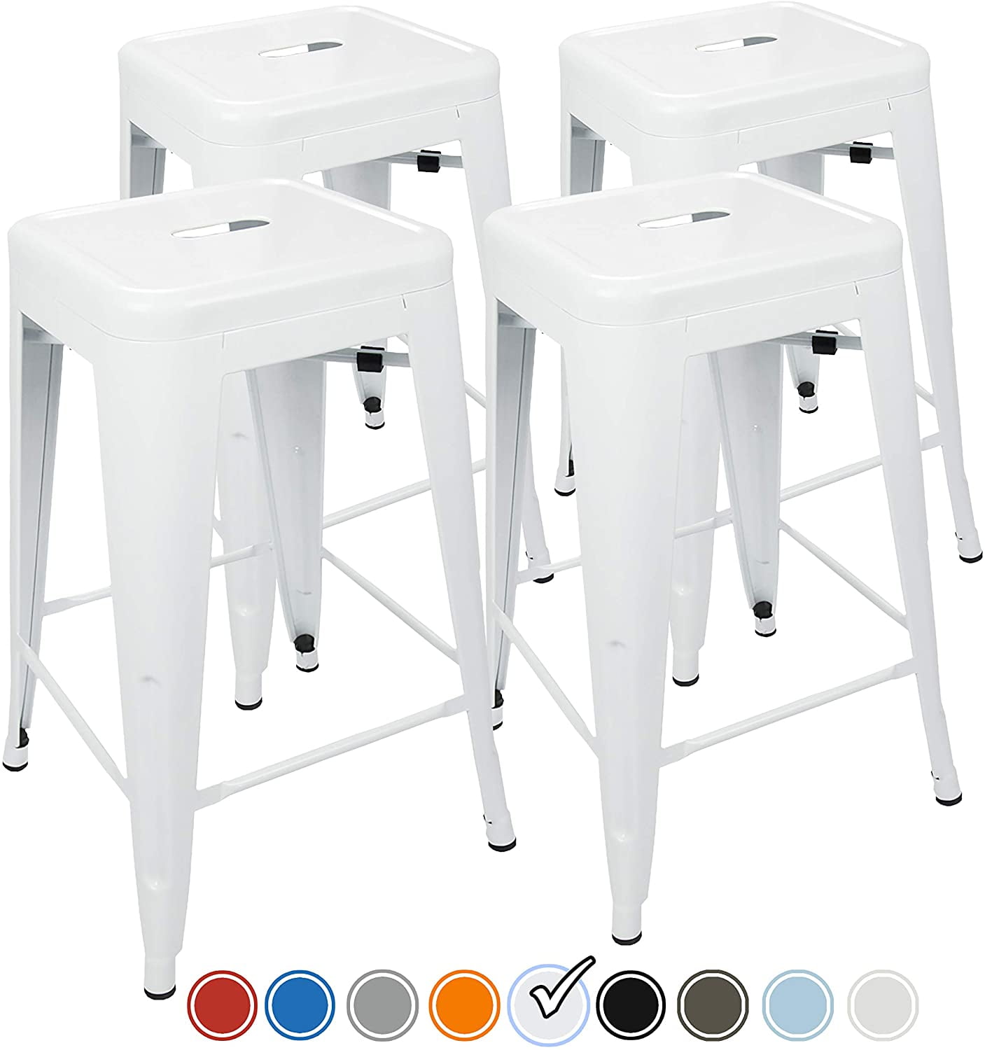 UrbanMod 24 Inch Bar Stools for Kitchen Counter Height, Indoor Outdoor