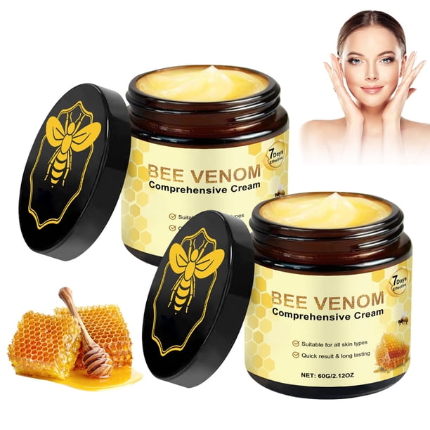 Crema hidratante para la piel docucher con veneno de abeja 2x60 g