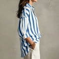 thumbnail image 6 of Horkkom Striped Shirt Women Long Sleeve Button Down Shirts Casual Loose Work Dress Shirts L, 6 of 7