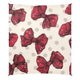thumbnail image 2 of Portable Beach Tent Sun Shelter With Ground Pegs Water And Wind Resistant Sun Shade Canopy Angle Adjustable Seamless Pattern with Red Bows, 2 of 7