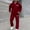 Red, variant on Mens Tracksuit - 2 Piece Sweatsuit for Men Casual Running Jogging Warm Up Full Zip Sweat Suits Track Suit for Jogging or Warm Up