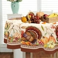 thumbnail image 6 of Oval Thanksgiving Tablecloth 60x102In,Thanksgiving Autumn Harvest Pumpkin Sunflower Turkey Table cloth,Polyester Waterproof Wrinkle Resistant Durable Tablecloth for Fall,Thanksgiving,Home Decor, 6 of 6
