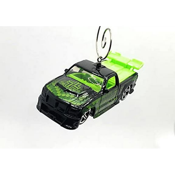 Christmas Ornament for Dodge Lowered Pickup Truck Black Green